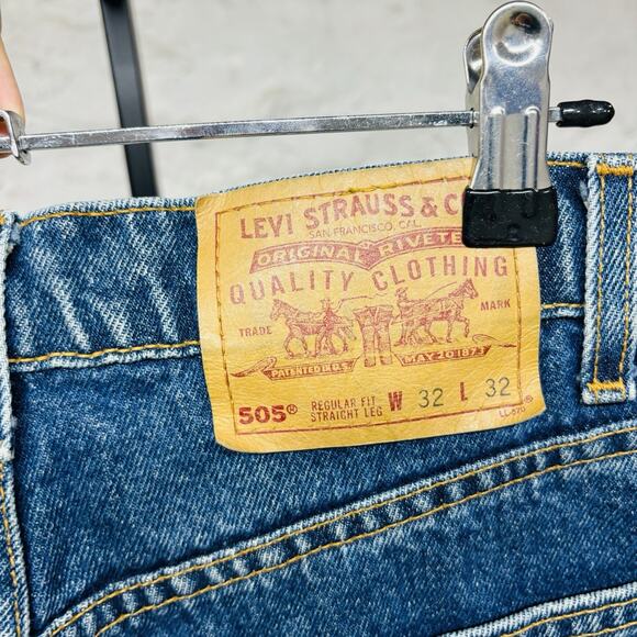 Levi's Other - Vintage Levis 505 Jeans 32 Blue 90s Workwear Dark Wash Straight Leg Faded